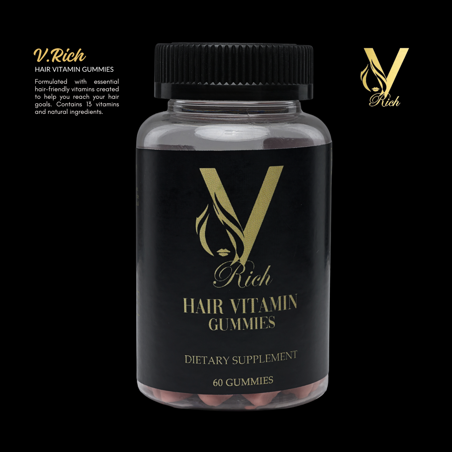 V.RICH Vegan Hair Vitamin Gummies – Your Hair Care Essential