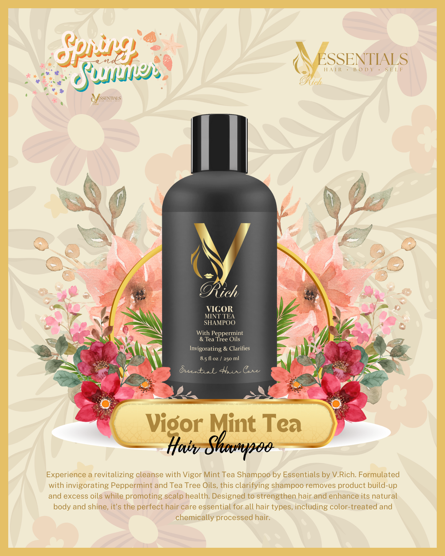 VIGOR Mint Tea Shampoo – Refresh, Clarify, and Strengthen