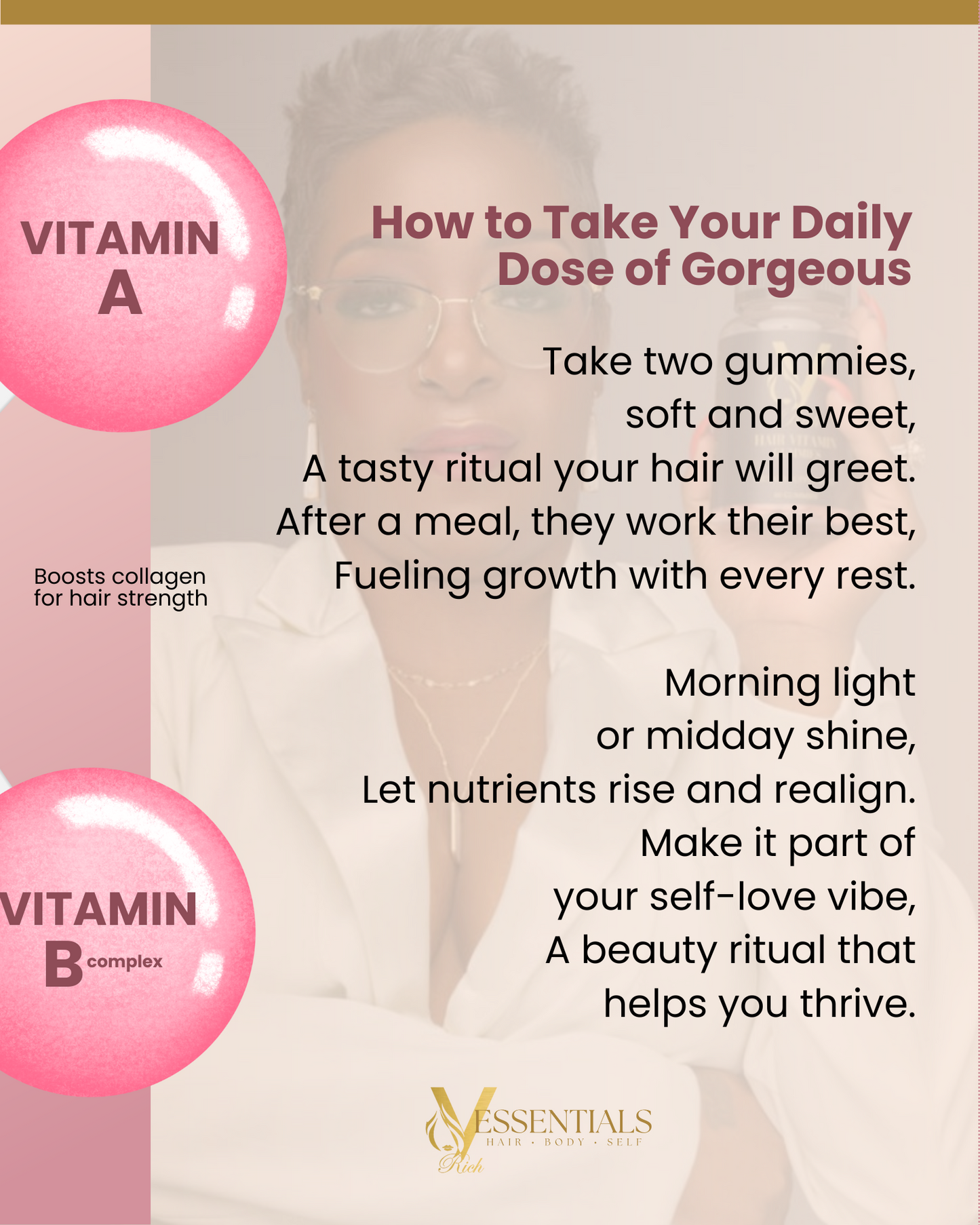 V.RICH Vegan Hair Vitamin Gummies – Your Hair Care Essential
