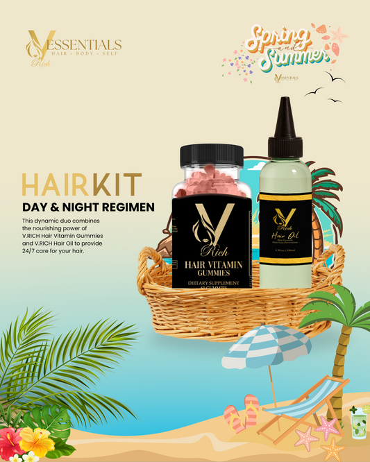 V.RICH Hair Oil + Hair Vitamin Gummies – Your Day-to-Night Hair Care Regimen