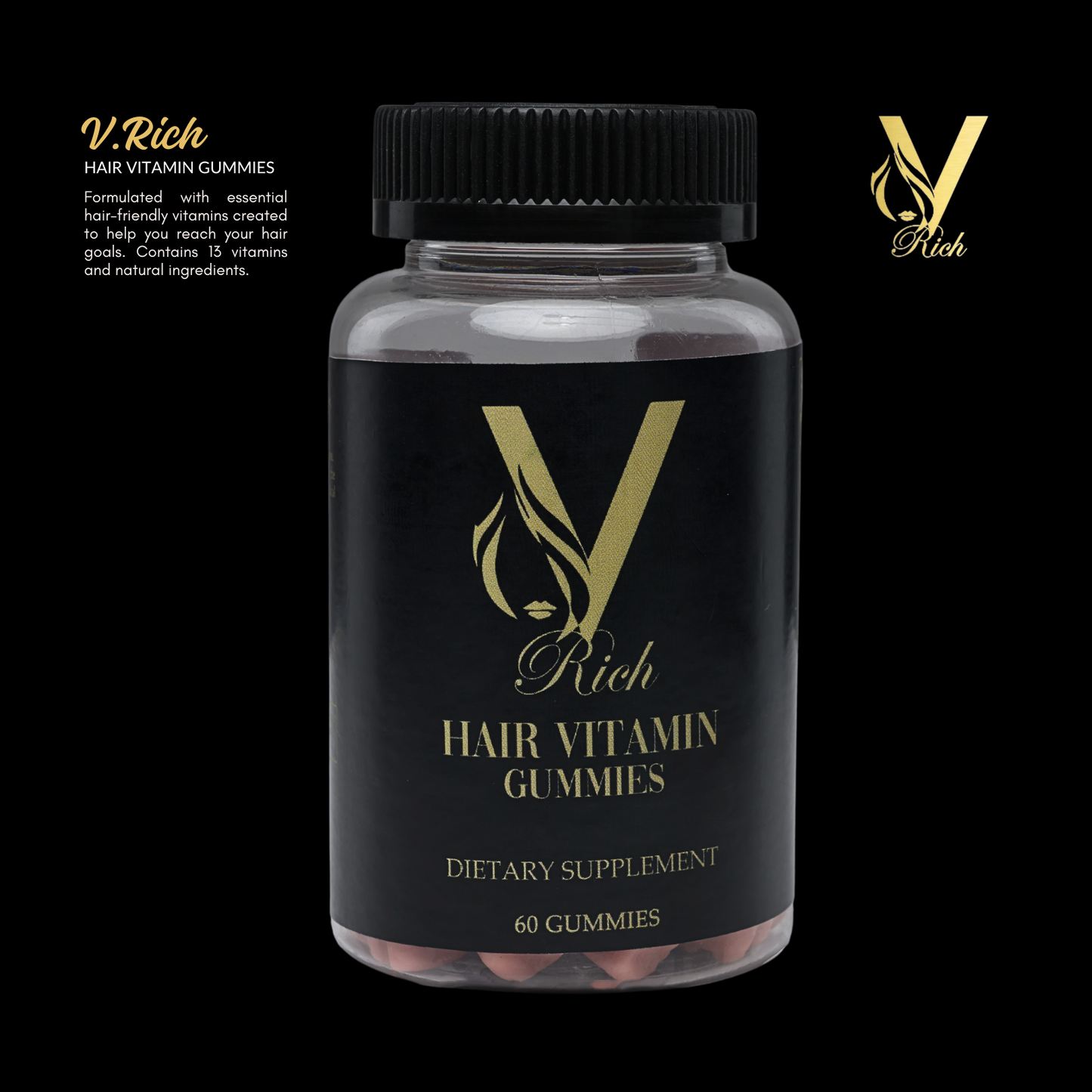 V.Rich Vegan Hair Vitamin Gummies – Your Hair Care Essential