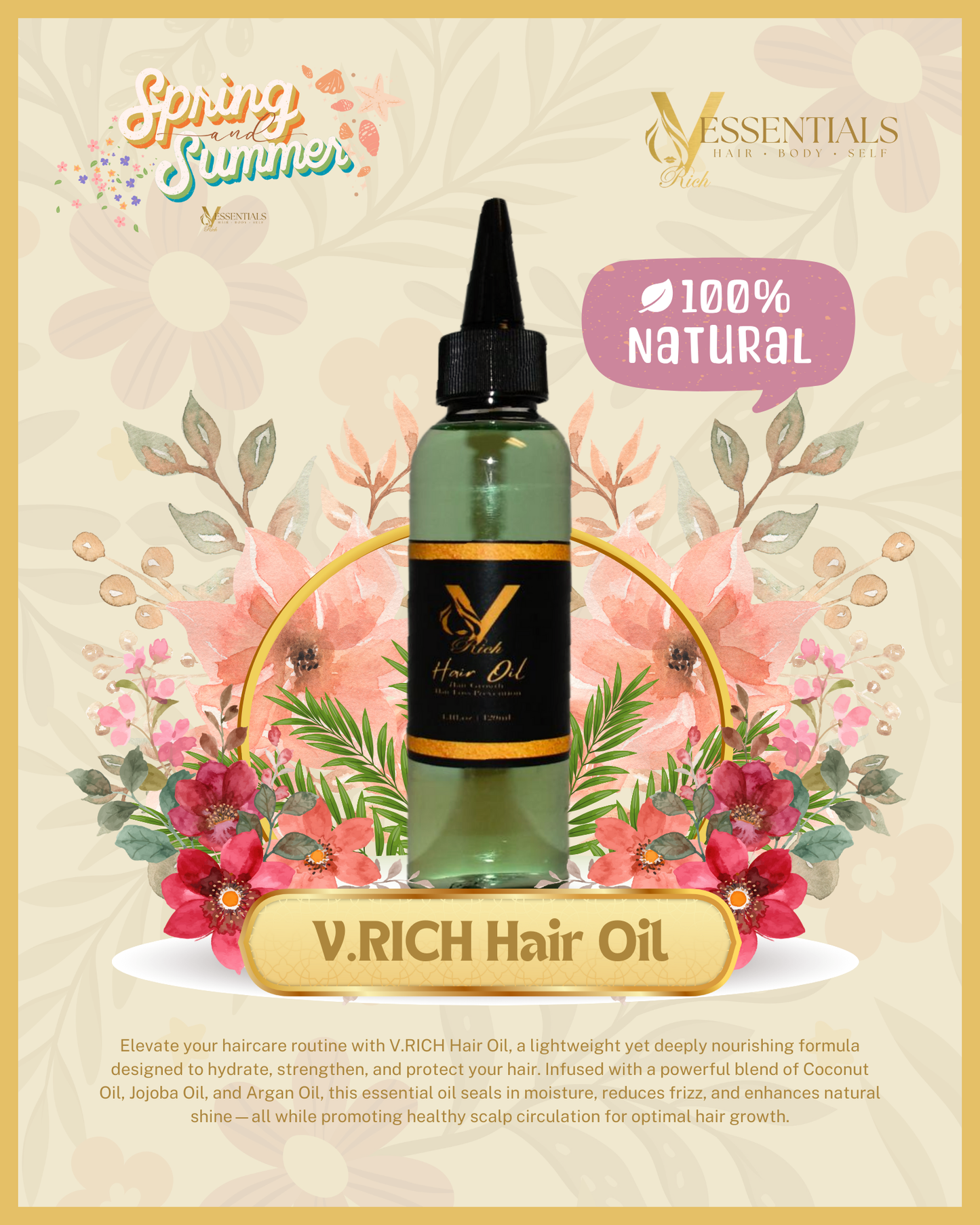 V.RICH Hair Oil – Hydration Meets Hair Care