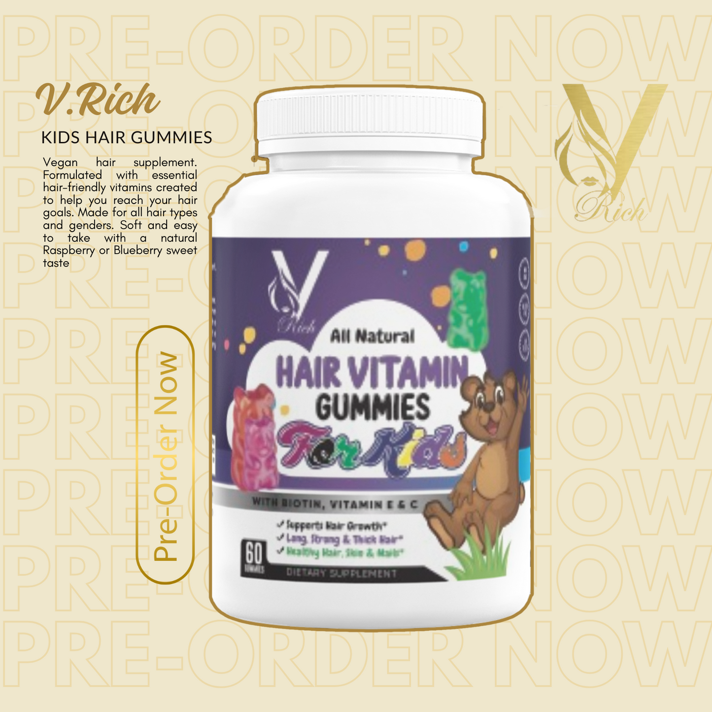 [PRE-ORDER] V.RICH Kids Hair Vitamin Gummies