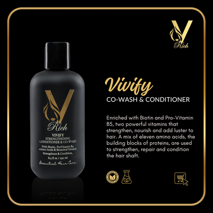 VIVIFY Strengthening Conditioner & Co-Wash – Strengthen, Nourish, and Repair